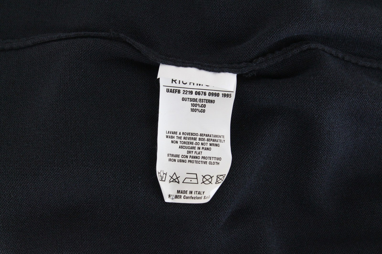 RICHMOND Mens Jumper 50 Black    Sleeveless Knitted Pullover Vest