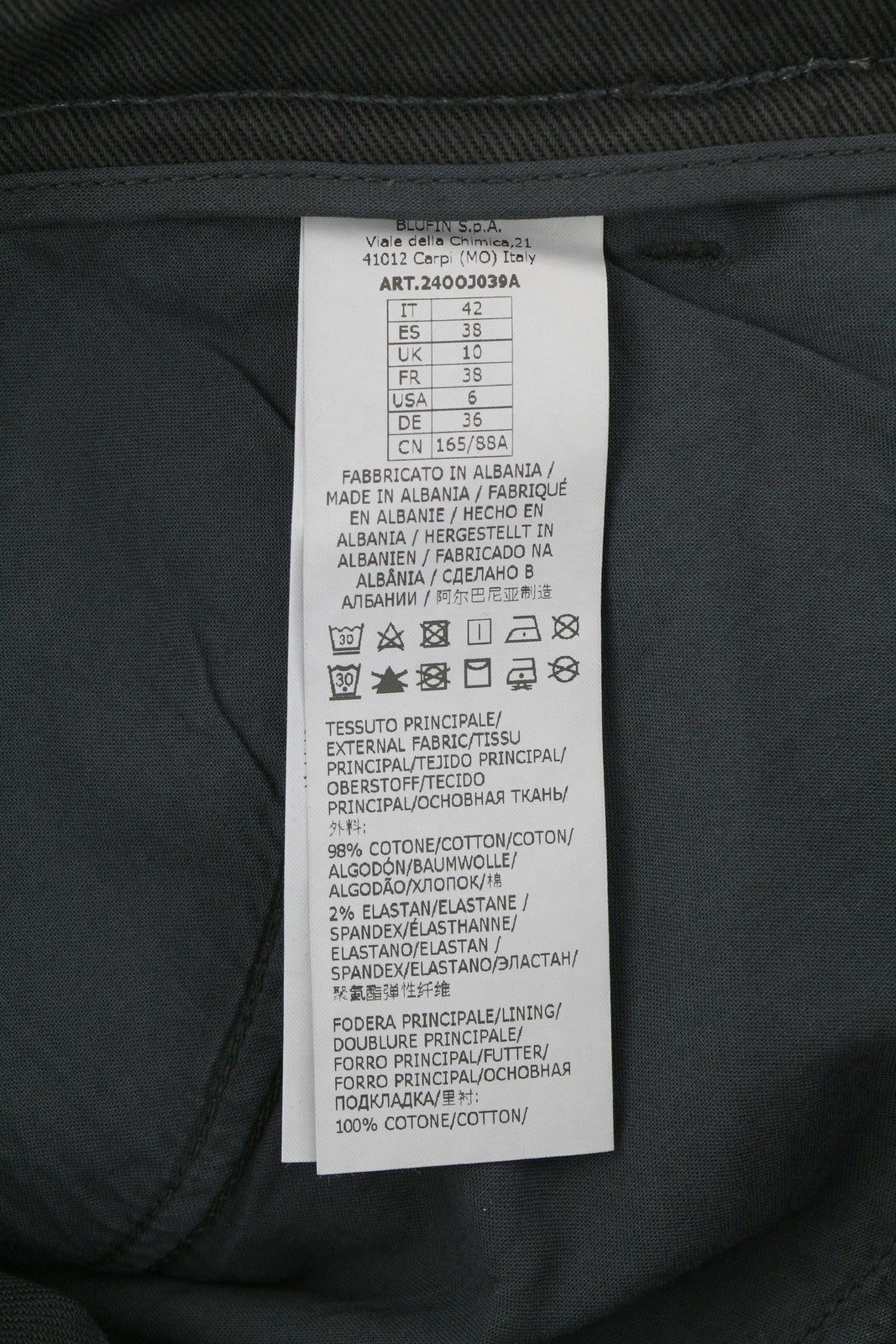 BLUMARINE J. Cargo Women Trousers 42 Black Patch Pockets Loose Fit Belt RRP427