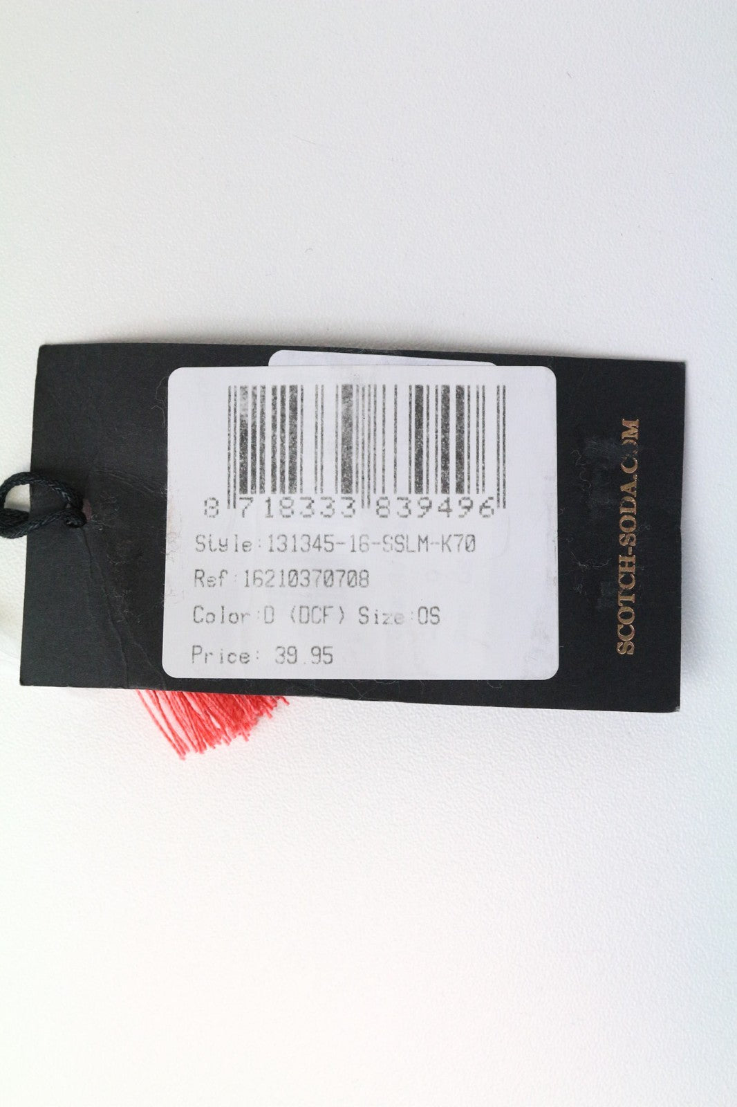 MAISON SCOTCH Women's Scarf OS Blue White Lightweight Cotton Tassel Trim