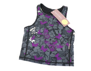 SWEATY BETTY Chakra Yoga Top Grey 2XS WomenS Sleeveless Pattern Stretch Summer