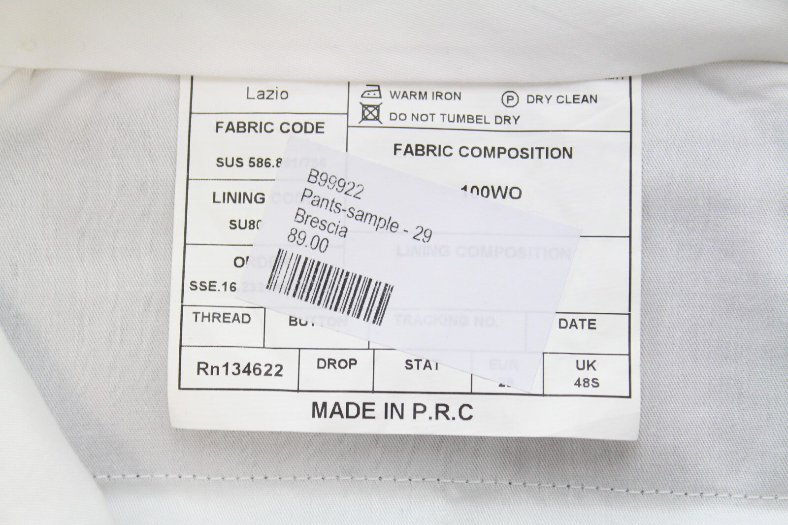 SUITSUPPLY Lazio UK50S Navy Wool 2Pc Waistcoat & Pants Suit Set for Men`S Button