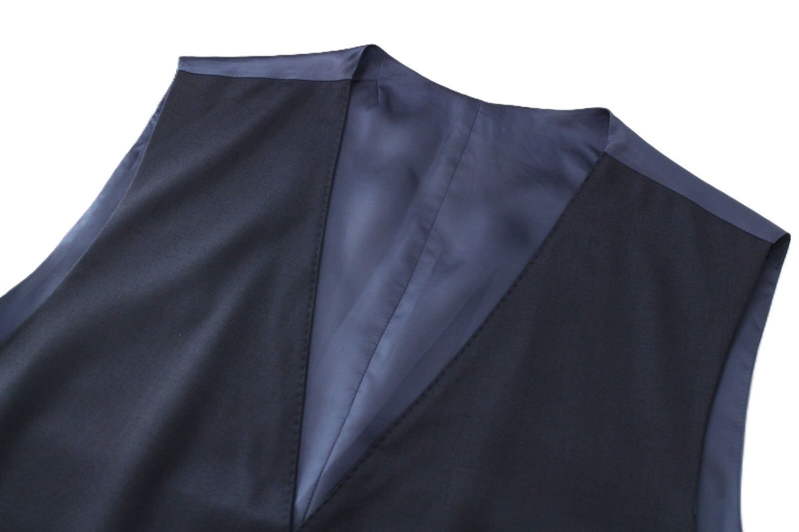 SUITSUPPLY Lazio UK50S Navy Wool 2Pc Waistcoat & Pants Suit Set for Men`S Button