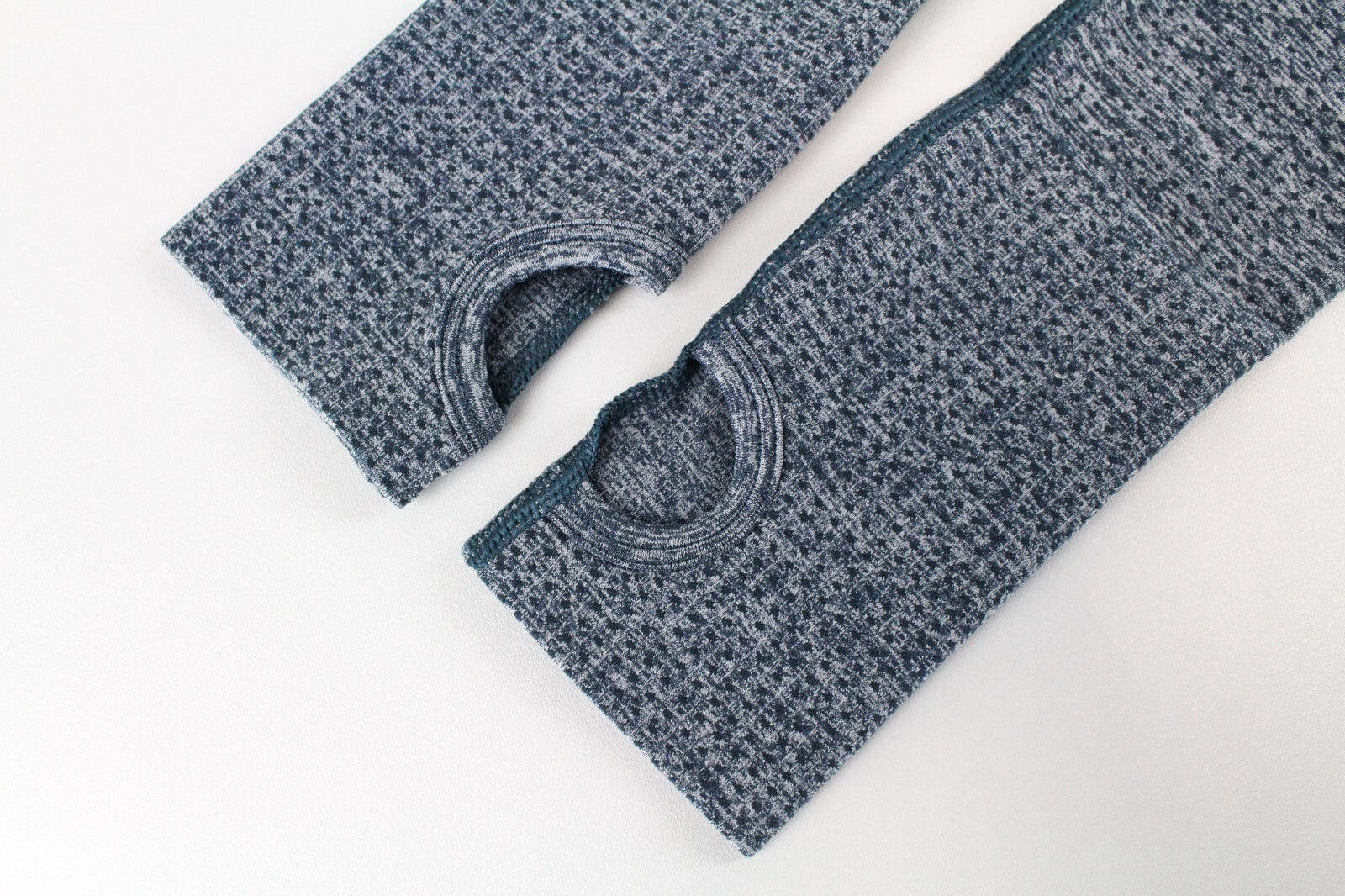 GYMSHARK Vital Women T-Shirt XS Blue Grey Long Sleeve Crop Stretch Activewear