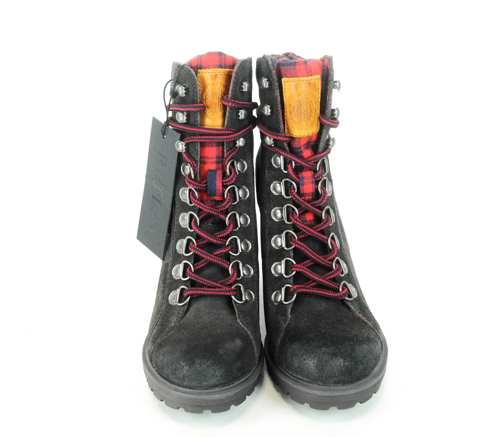 REPLAY Womens Heels Boots EU36 Brown Suede Lace Casual Heel Footwear