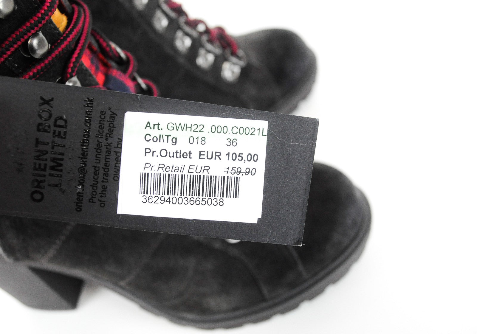 REPLAY Womens Heels Boots EU36 Brown Suede Lace Casual Heel Footwear