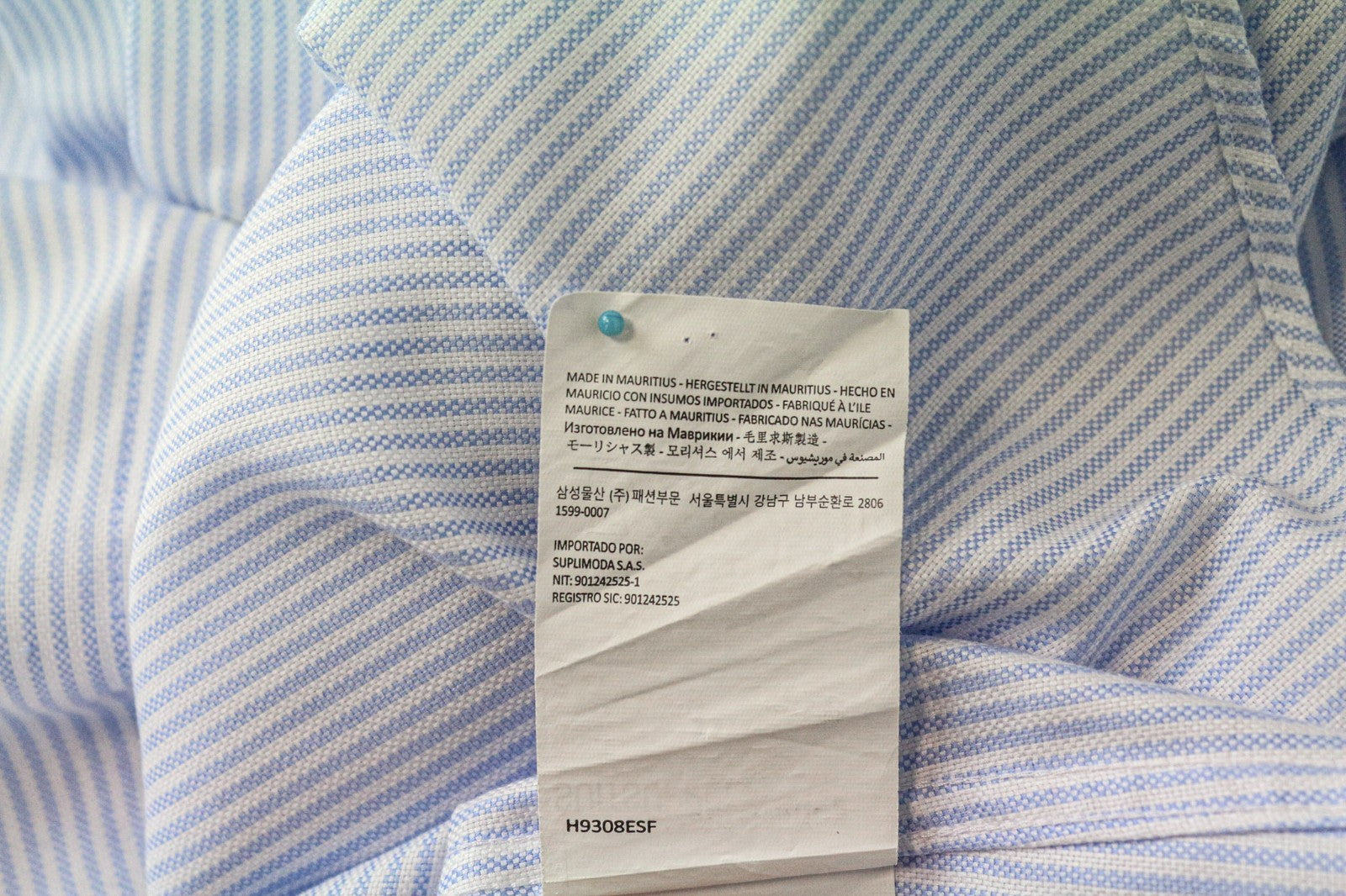 SUITSUPPLY Traveller Men's Formal Shirt 43/17 Extra Slim Classic Blue Cotton