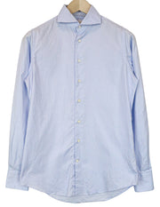 SUITSUPPLY Men's Formal Shirt 37/14.5 Extra Slim Fit Pure Wool Blue Classic