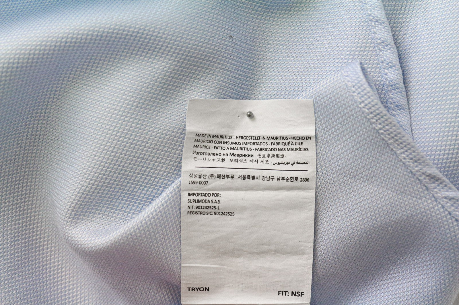 SUITSUPPLY Men's Formal Shirt 40L/15.75L Slim Fit Pure Cotton Blue Oxford Try On