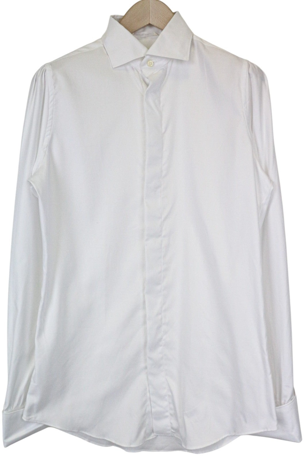 SUITSUPPLY Men's Formal Shirt XS Extra Slim White Cotton Long Sleeve Slim Fit