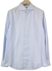 SUITSUPPLY Men's Formal Shirt 42/16.5 Extra Slim Pure Cotton Blue Stripe Formal