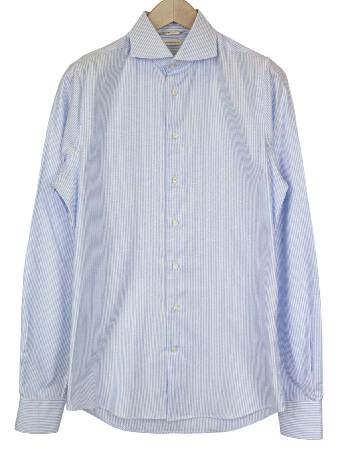 SUITSUPPLY Men's Formal Shirt 39L/15.5L Extra Slim Cotton  Stripe Long Sleeve