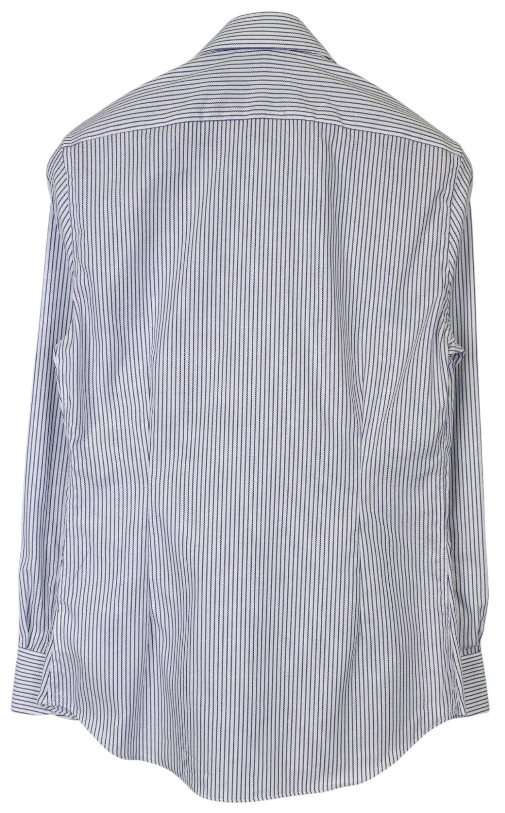 SUITSUPPLY Traveller Men's Formal Shirt 37 Extra Slim White Blue Cotton Striped