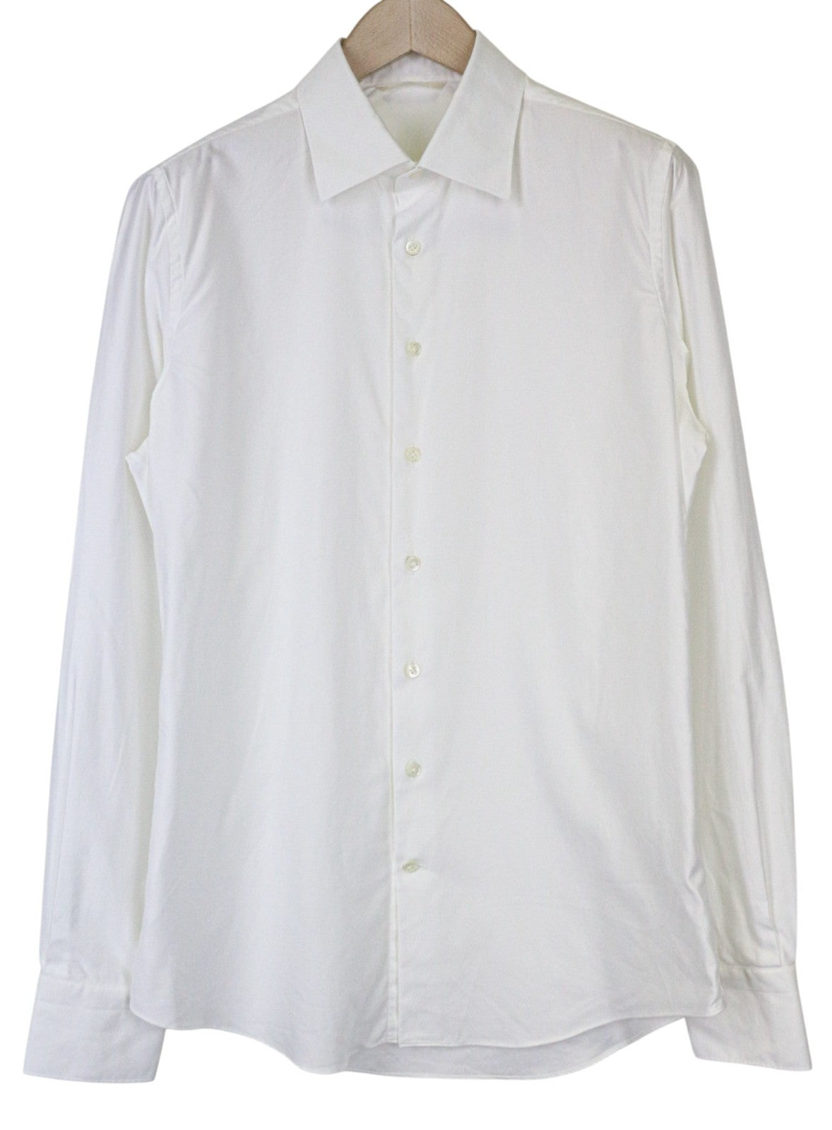 SUITSUPPLY Men's Formal Shirt S Extra Slim White Cotton Classic Pure Long Sleeve