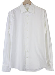 SUITSUPPLY Men's Formal Shirt S Extra Slim White Cotton Classic Pure Long Sleeve
