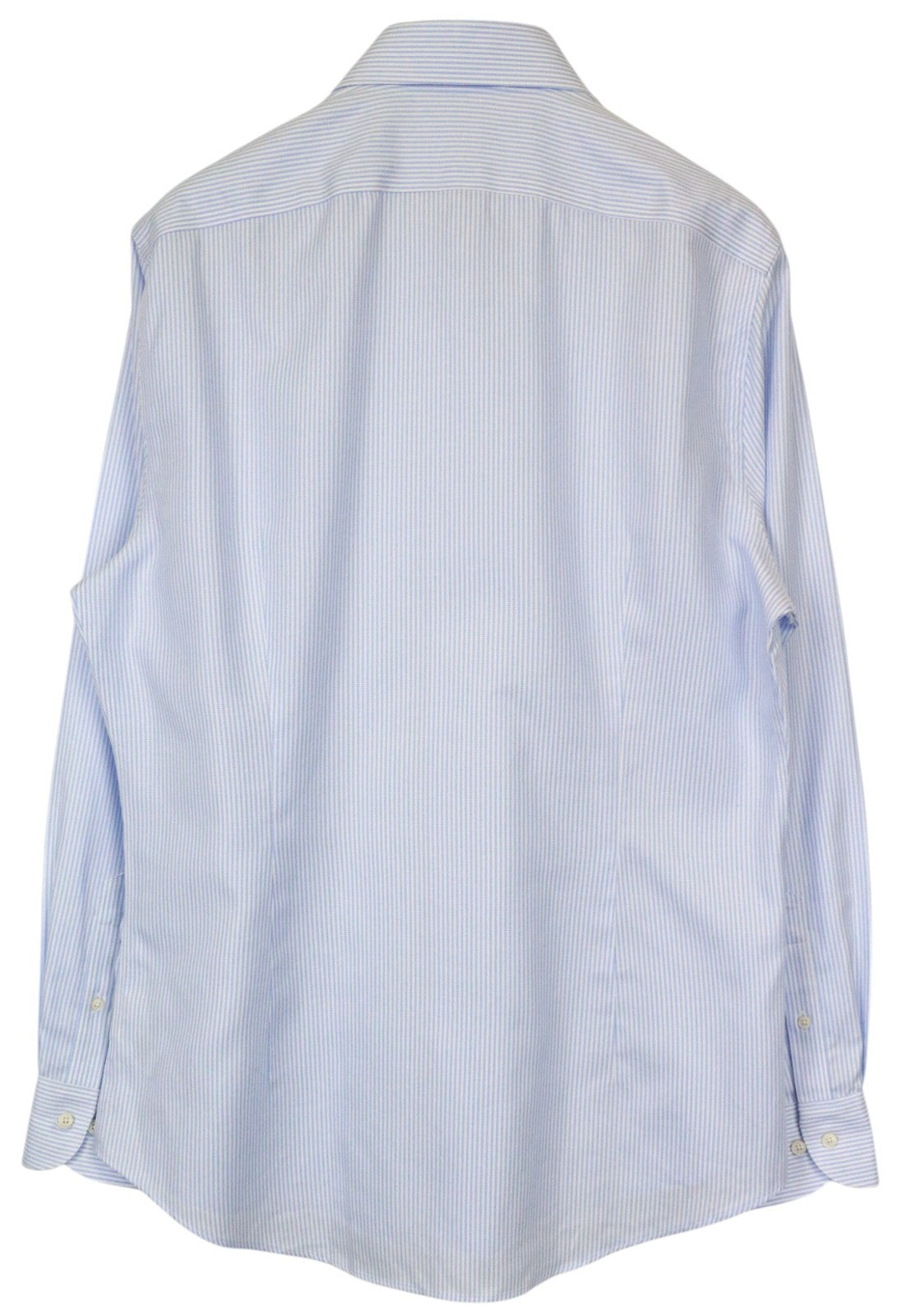 SUITSUPPLY Men's Formal Shirt 43/17 Extra Slim Fit Blue Cotton Stripe Cutaway