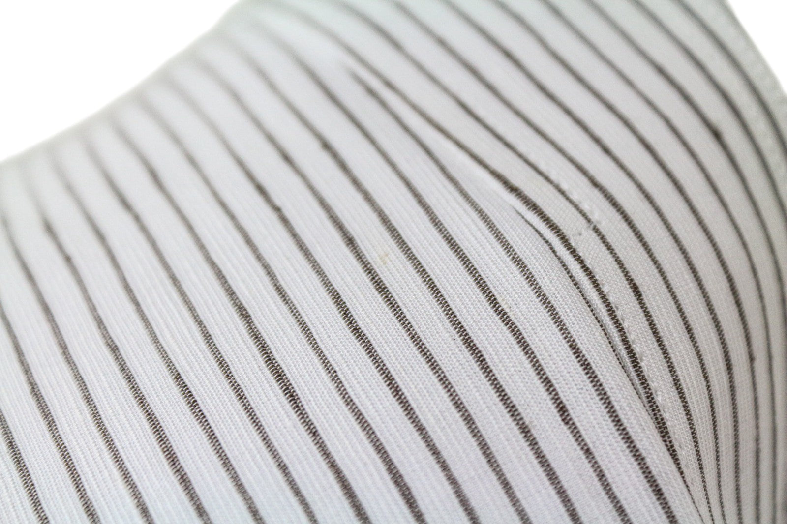 SUITSUPPLY Men's Formal Shirt XS White Cotton Linen Stripe Patterned Long Sleeve