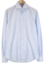 SUITSUPPLY Men's Formal Shirt 39L/15 1/2L Extra Slim Blue Pure Cotton Stripe