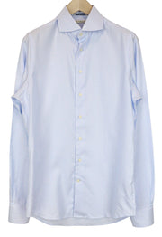 SUITSUPPLY Men's Formal Shirt 40L/15 3/4L Extra Slim Blue Cotton Stripe Cutaway