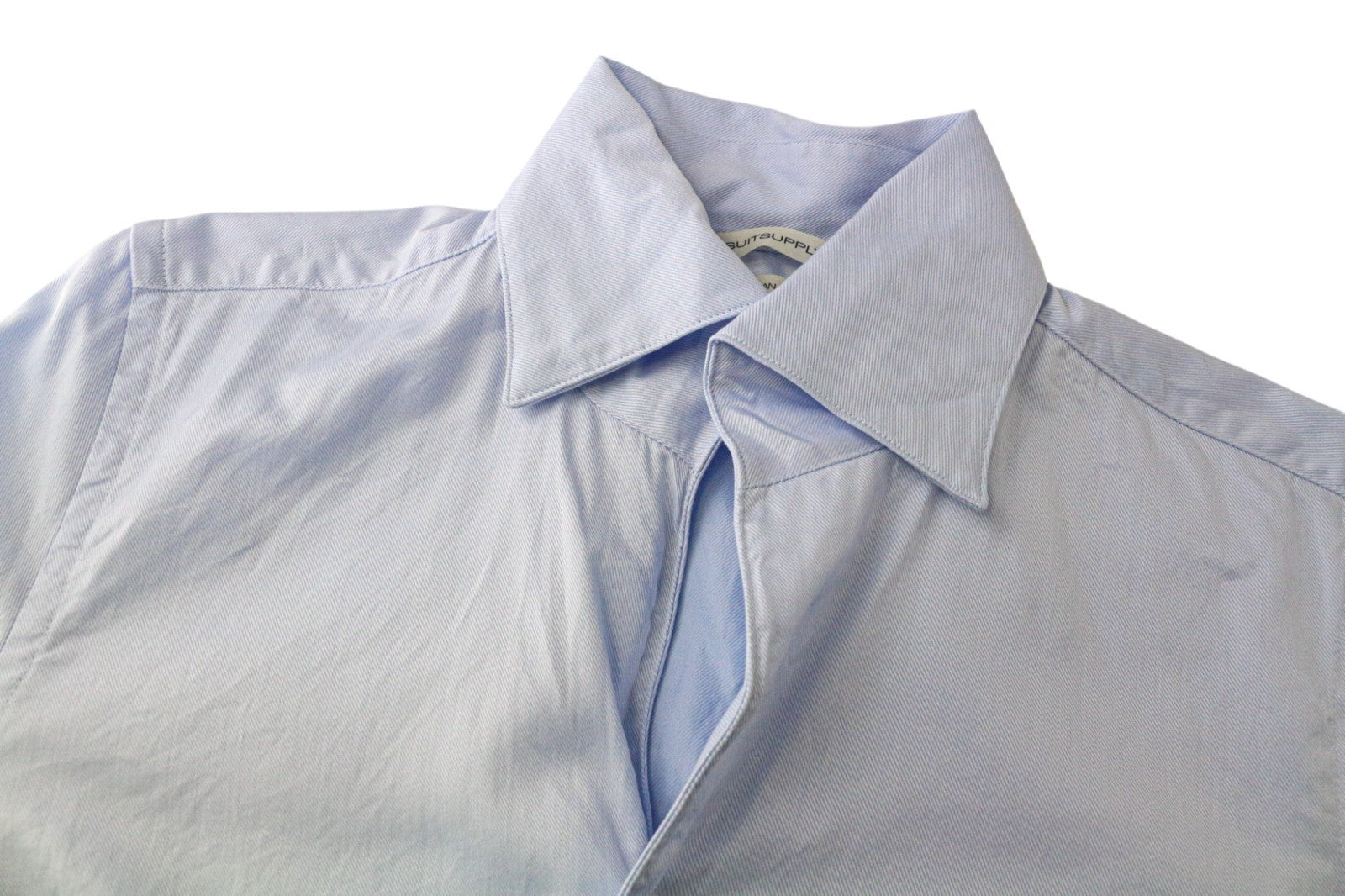 SUITSUPPLY Men's Formal Shirt 35/36/13 1/2/14 Extra Slim Blue Cotton Long Sleeve