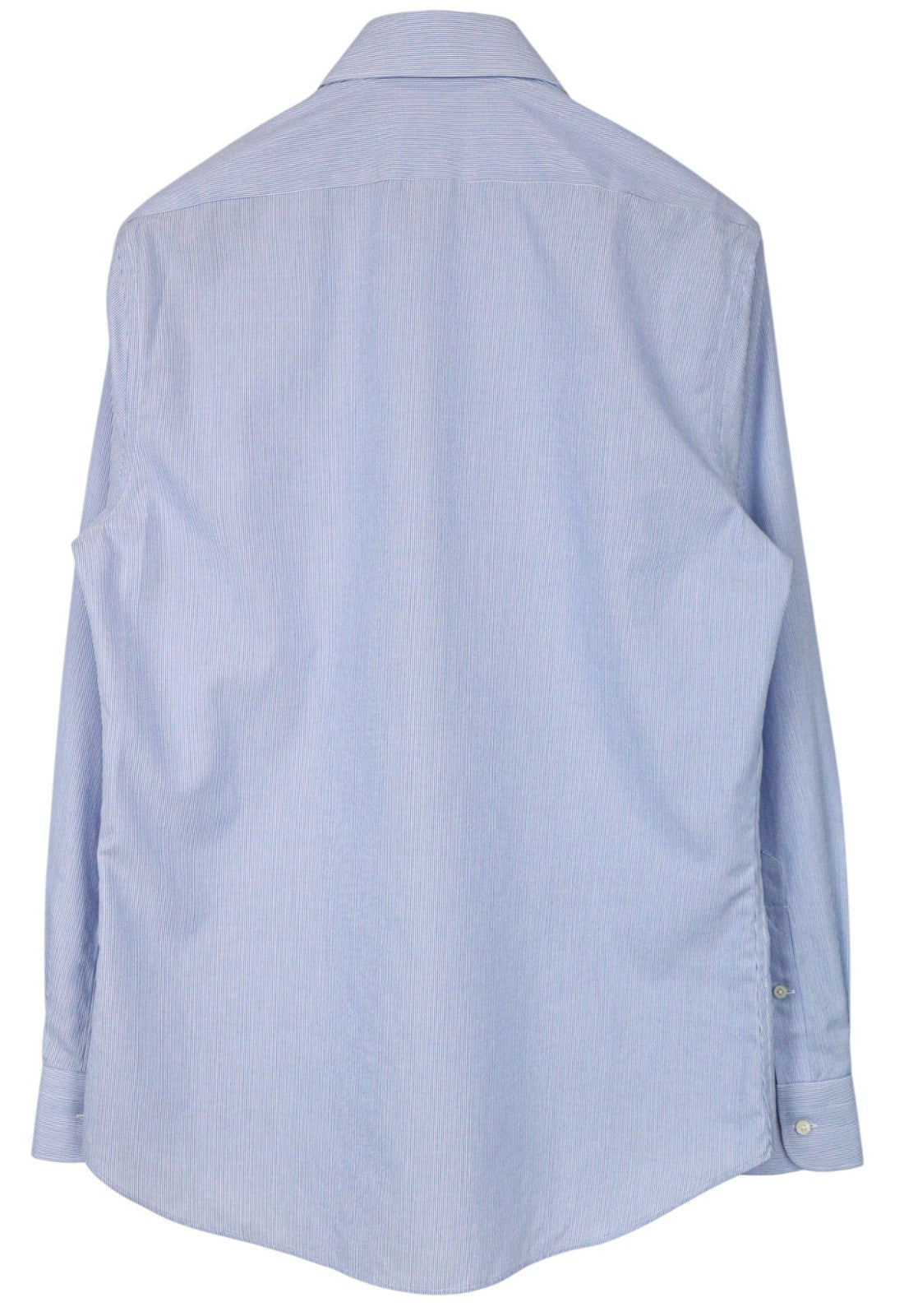 SUITSUPPLY Men's Formal Shirt 40/15 3/4 Extra Slim Blue Cotton Stripe Cutaway