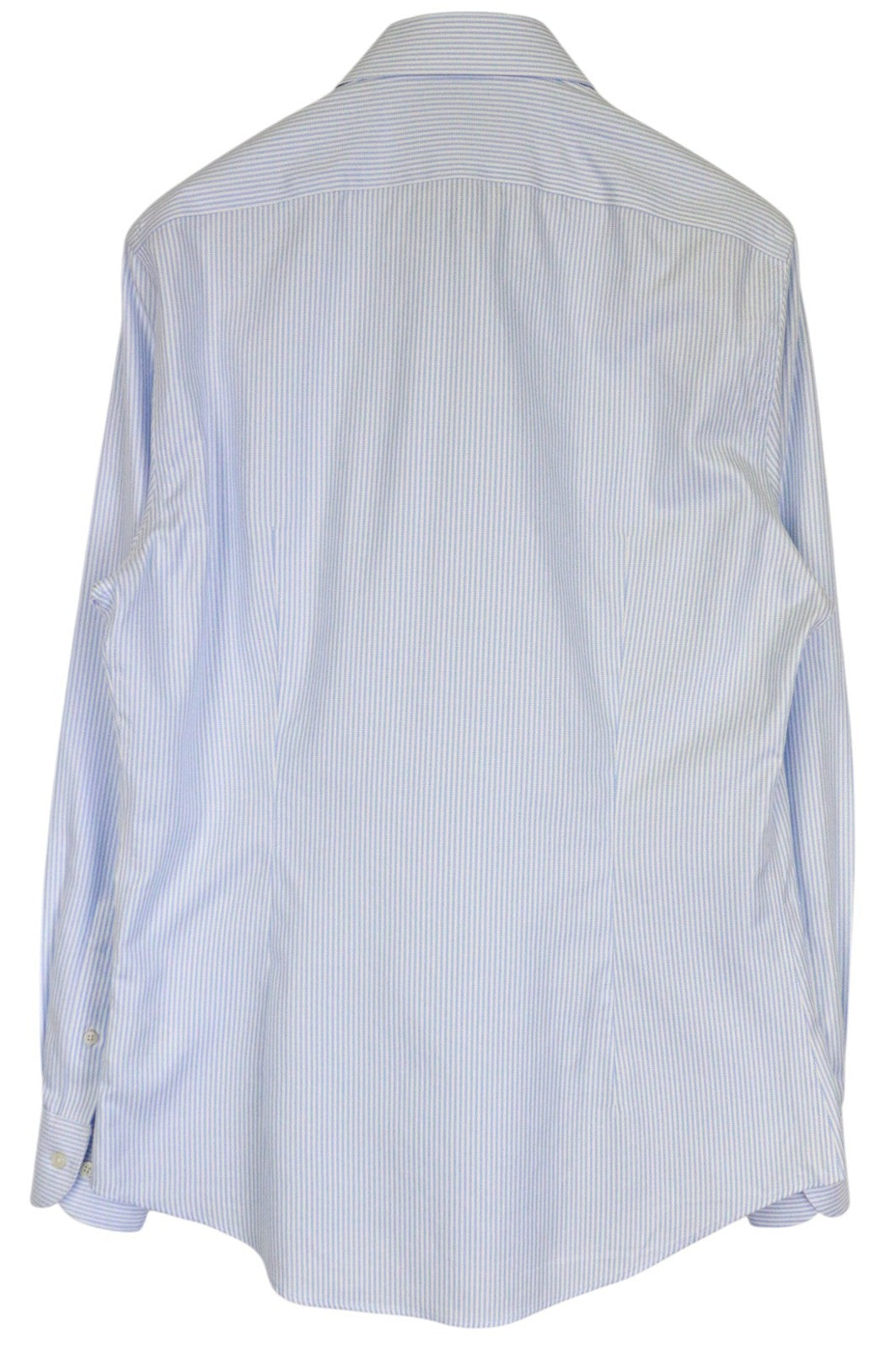 SUITSUPPLY Men's Formal Shirt 41/16 Extra Slim Blue Striped Pure Cotton Try On