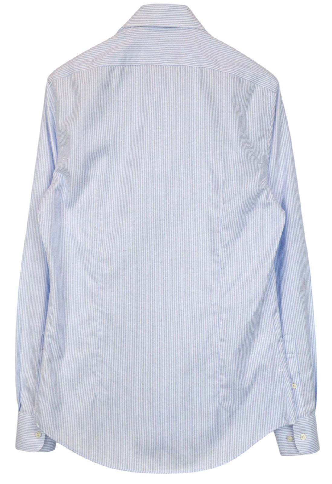 SUITSUPPLY Men's Formal Shirt 39L/15 1/2L Extra Slim Blue Cotton Stripe Pattern