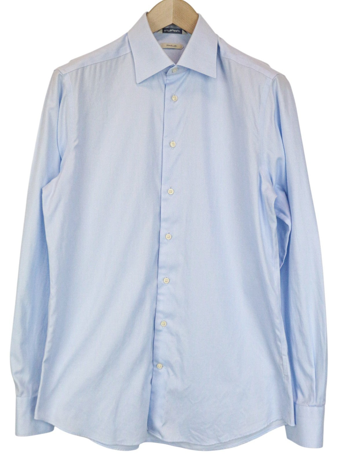 SUITSUPPLY Men's Formal Shirt 39/15 1/2 Slim Oxford Melange Blue Pure Cotton