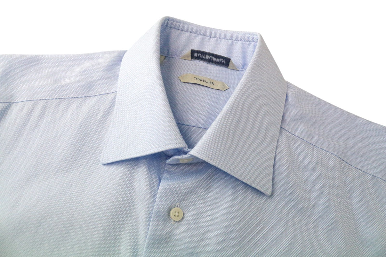 SUITSUPPLY Men's Formal Shirt 39/15 1/2 Slim Oxford Melange Blue Pure Cotton