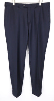SUITSUPPLY Brescia Men's Trousers UK48S Navy Slim Wool Flat-Front Dress Pants