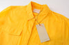 MAISON SCOTCH Women's Shirt XS Yellow Cotton Long Sleeve Spread Collar Blouse