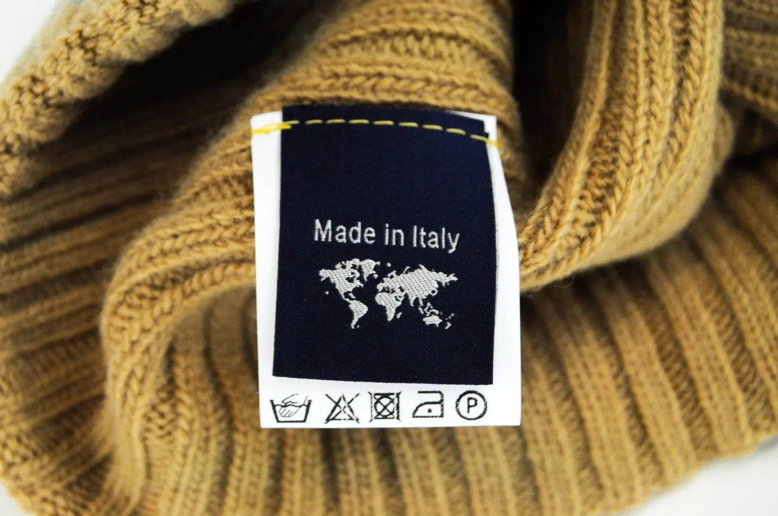 HARMONT & BLAINE Men's Beanie OS Brown Wool Knit Logo Winter Unisex Hat