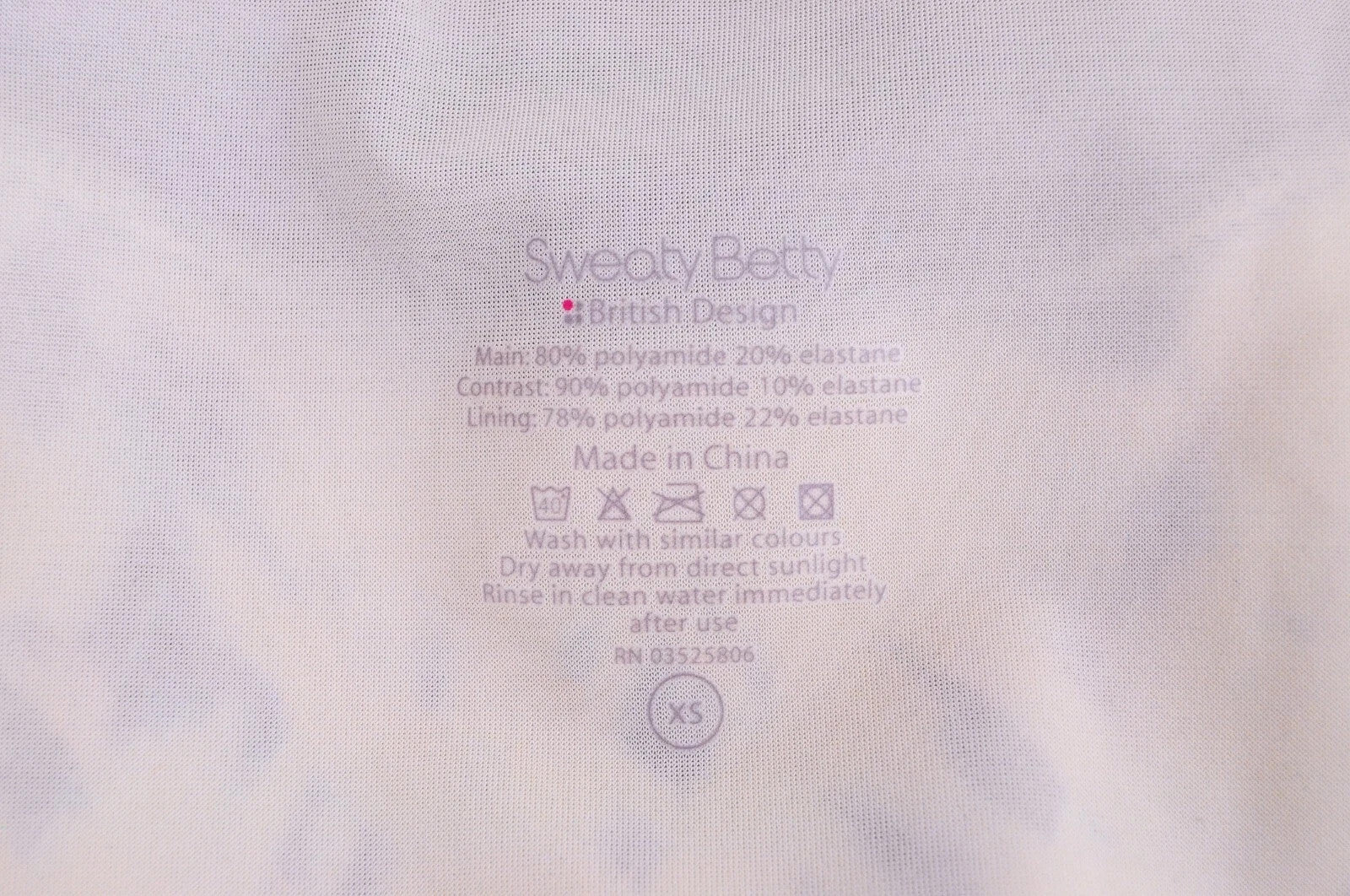 SWEATY BETTY Aquaglide Women's Swimsuit XS Blue Abstract Stretch One Piece