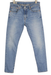 LEVI'S 512 Men's Jeans W32/L34 Blue Washed Slim Taper Big E Logo Denim
