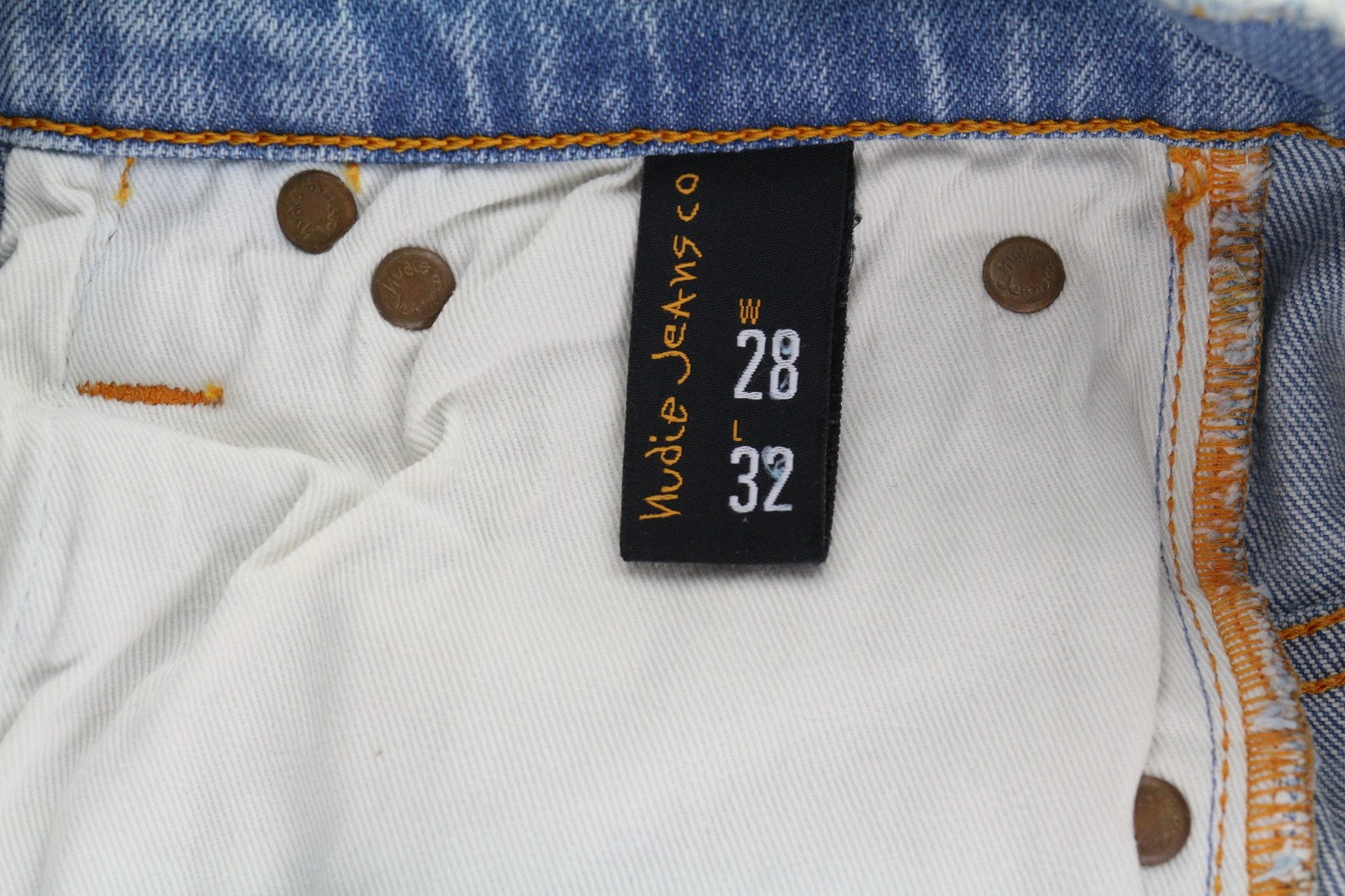 NUDIE JEANS Thin Finn Men's Jeans W28/L32 Bossa Ozzy Slim Washed Blue Denim