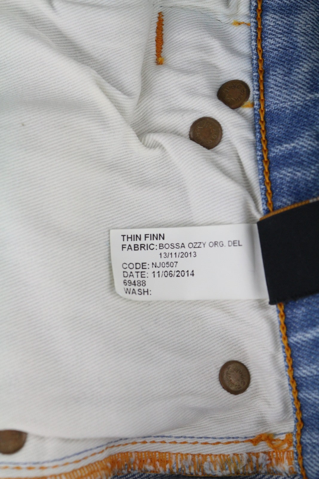 NUDIE JEANS Thin Finn Men's Jeans W28/L32 Bossa Ozzy Slim Washed Blue Denim