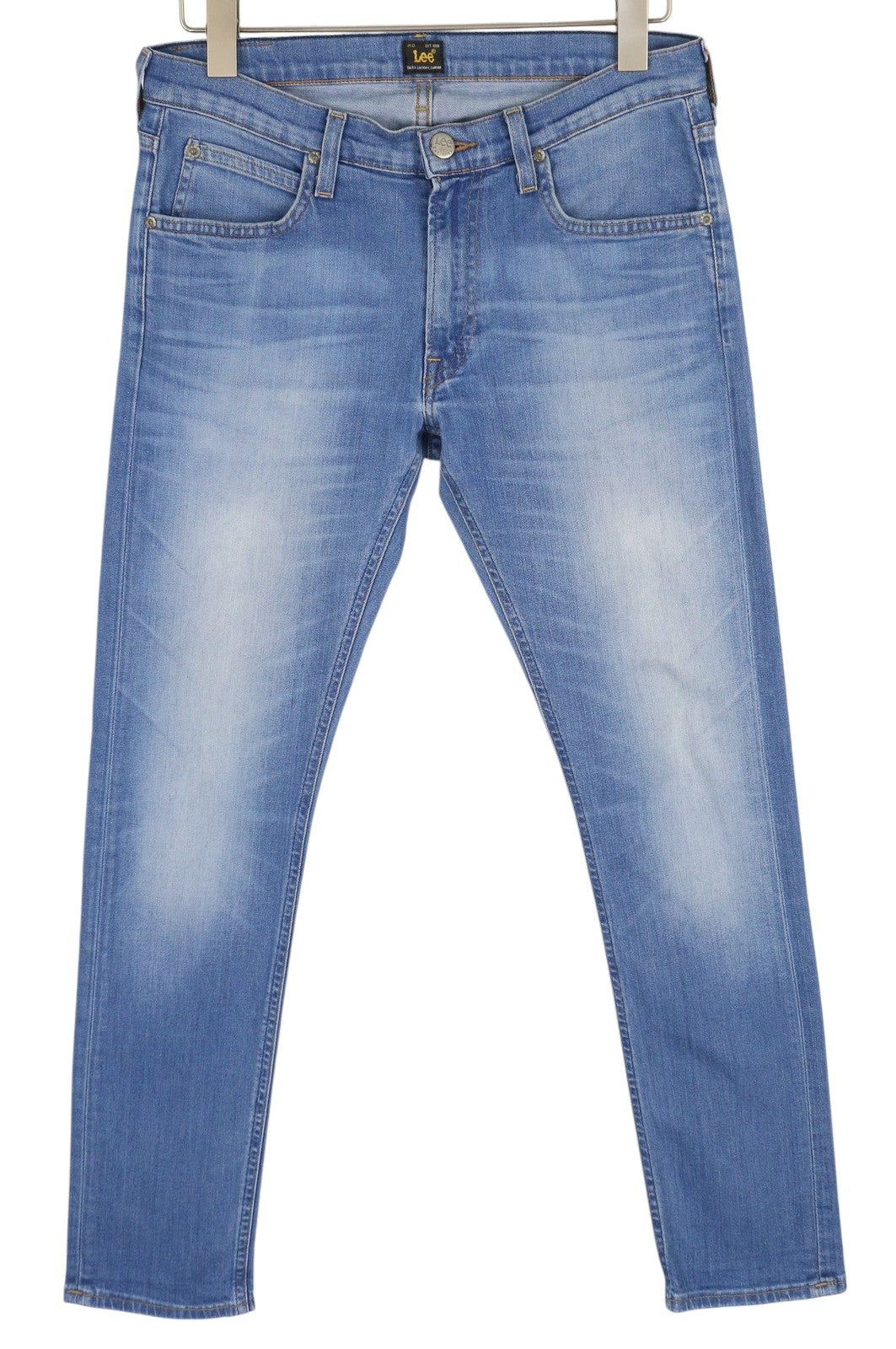 LEE Luke Men's Jeans W30/L30 Blue Washed Slim Fit Zip Fly 5 Pocket Denim