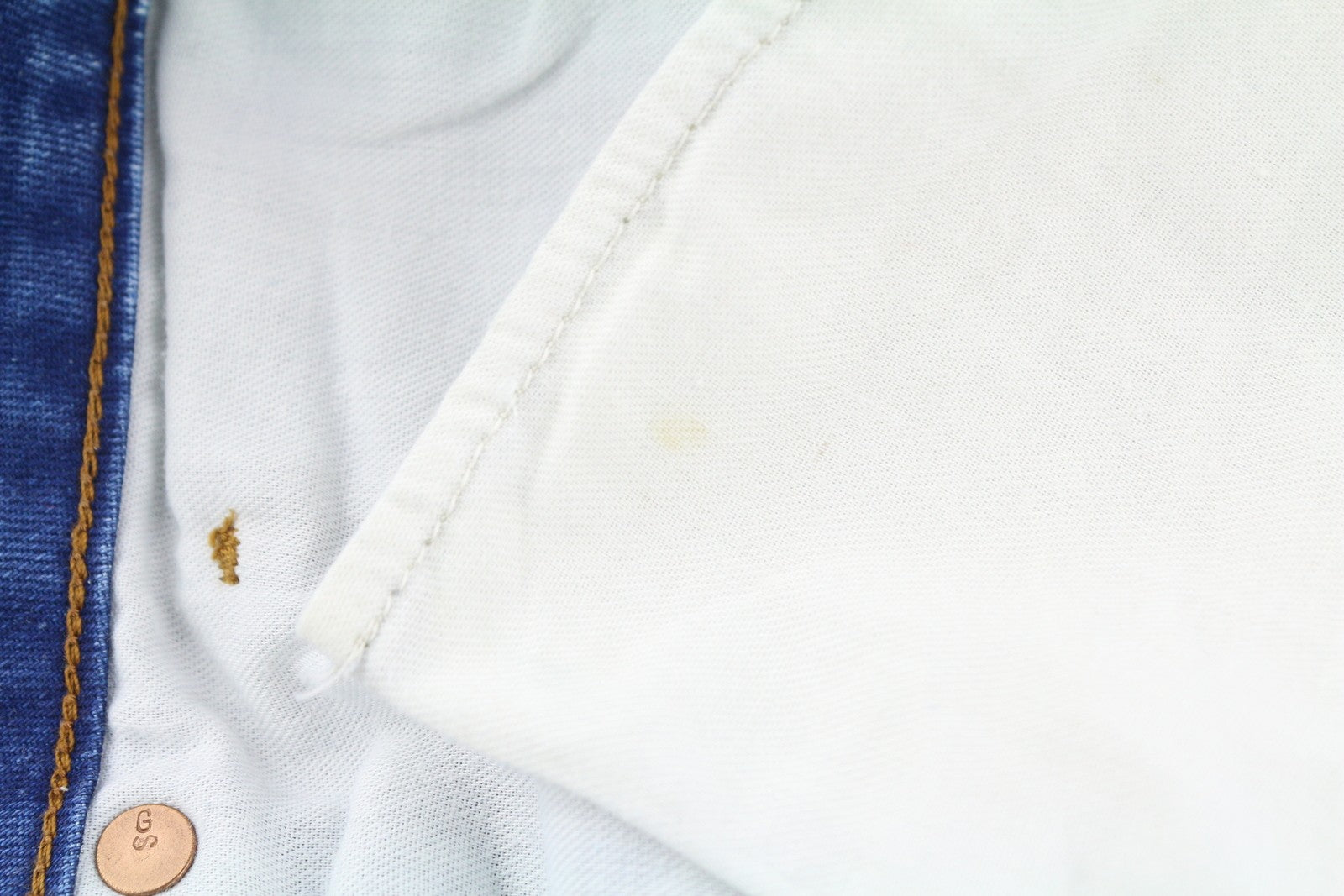 G-STAR 3301 Slim Men's Jeans W31/L32 Blue Denim Button Fly Logo 5 Pocket