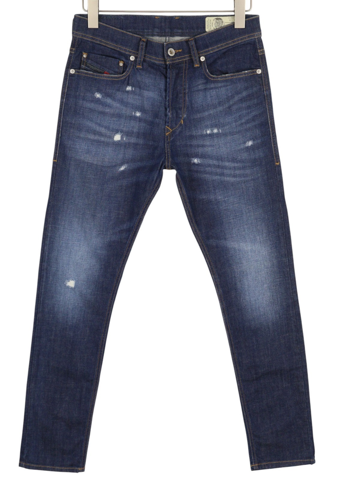 DIESEL Tepphar R7NA8 Men's Jeans W28/L30 Distress Stretch Slim Carrot Blue