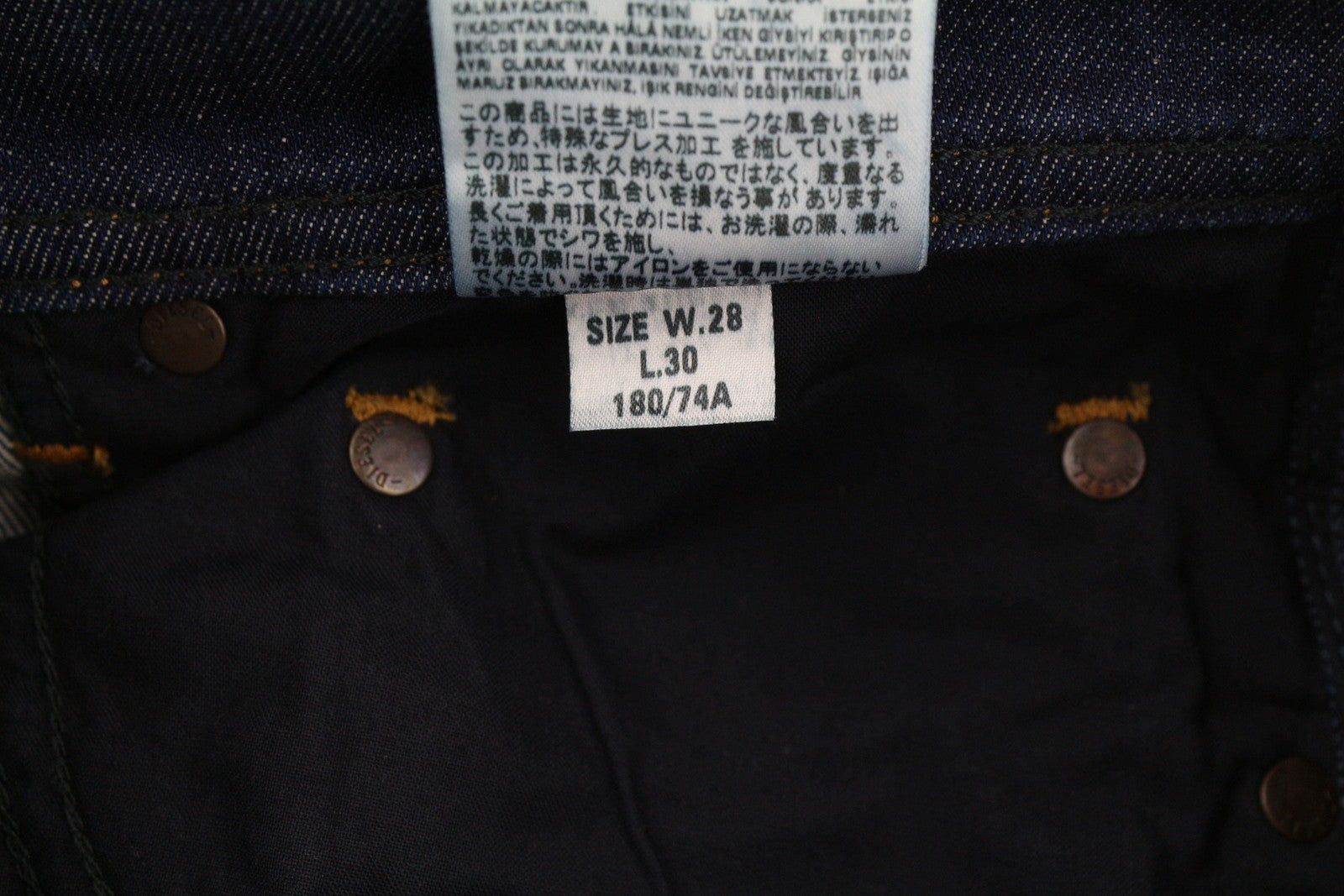 DIESEL Tepphar R7NA8 Men's Jeans W28/L30 Distress Stretch Slim Carrot Blue