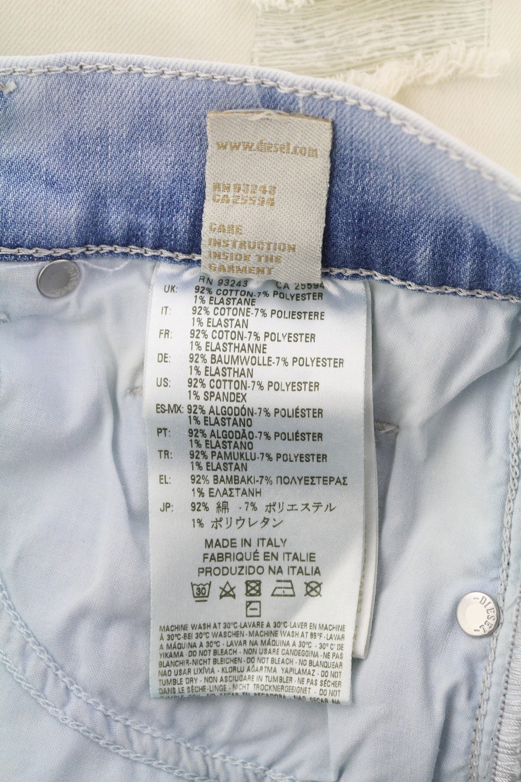 DIESEL D.N.A. Sandy 0674A Women's Jeans W26/L32 Distress Slim Straight Denim