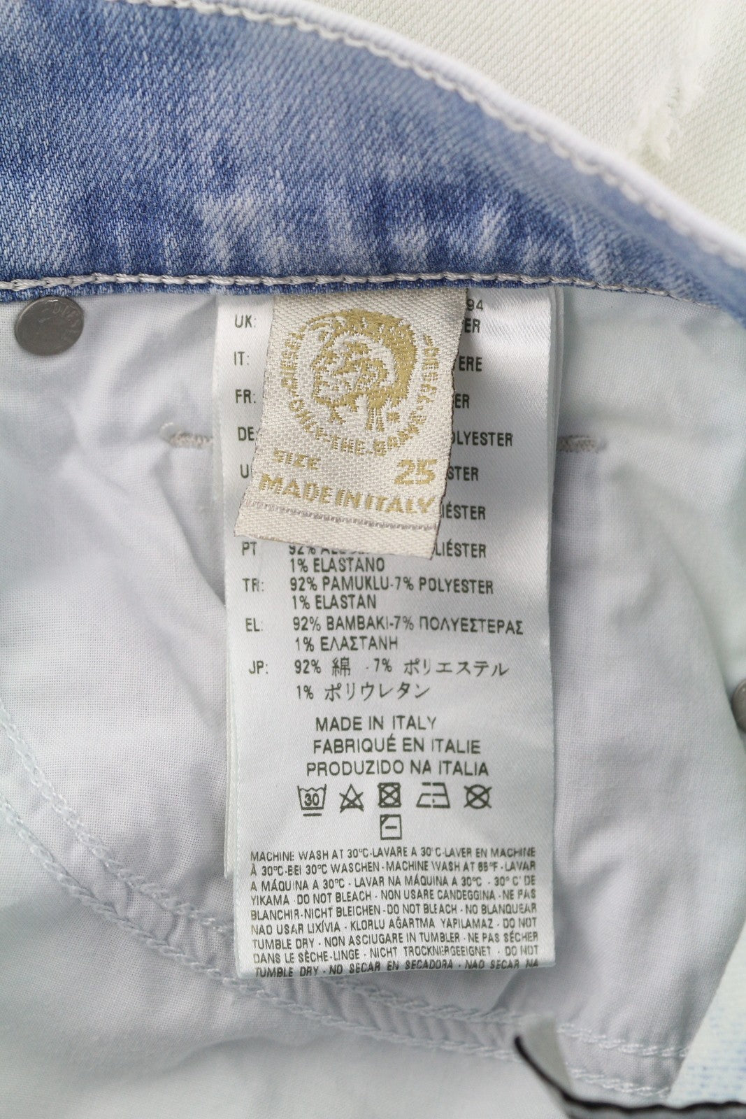 DIESEL D.N.A. Sandy 0674A Women's Jeans W25/L32 Distressed Slim Straight Fit