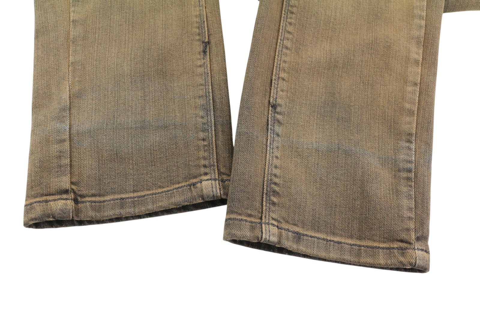 MOS MOSH Naomi Women's Jeans W32 Brown Washed Distressed Slim Zip Denim