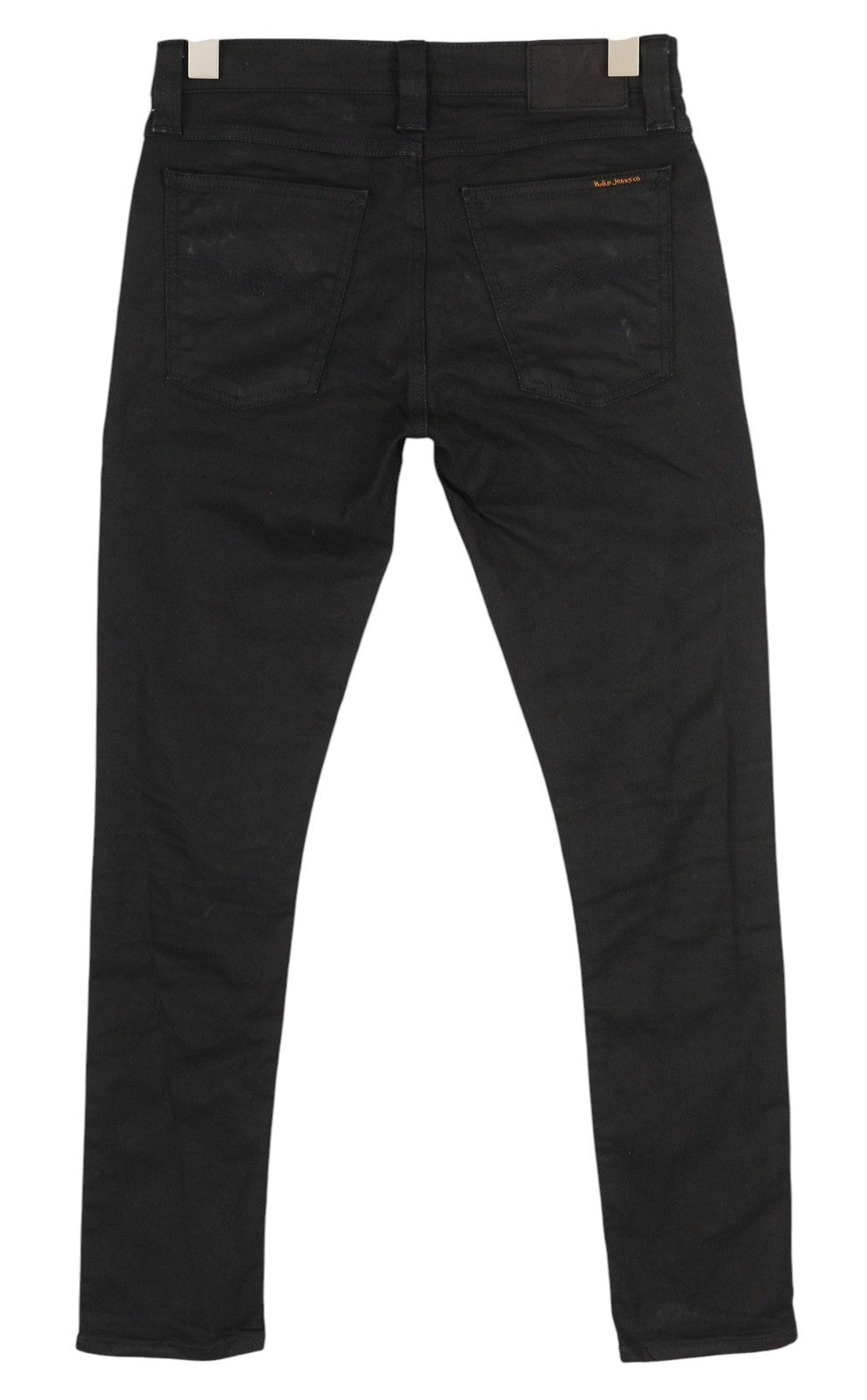 NUDIE JEANS Tight Long John Men's Jeans W28/L30 Black Organic Coated Slim Fit