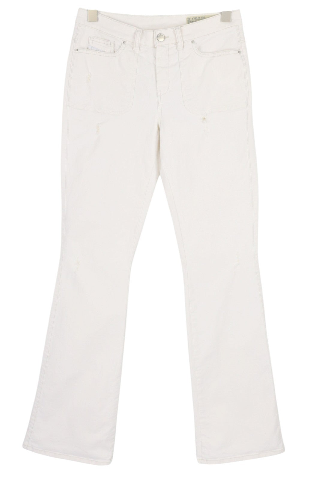 DIESEL Sandyb-Patch 0672Y Women's Jeans W28/L34 White Stretch Slim Bootcut