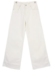 PT TORINO Cyndi Women's Jeans W26 White Denim Flared Leg High Waist Zip Fly