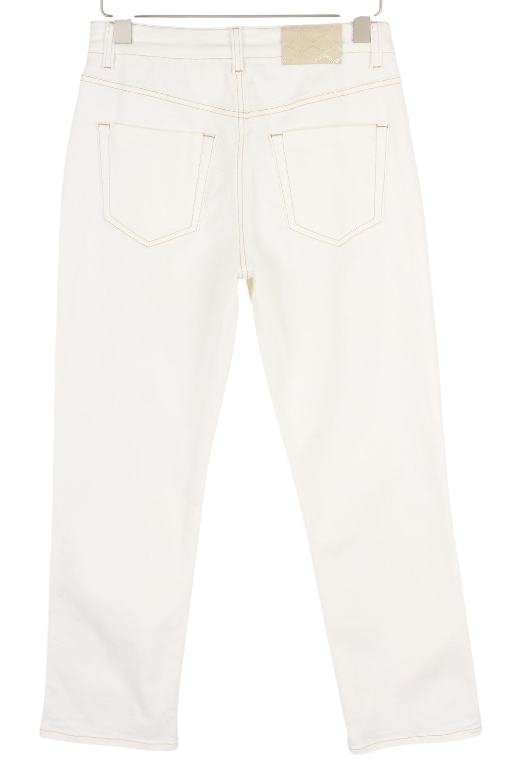LIU JO Straight Frog Women's Jeans W28 White Denim Ankle Zip Fly 5 Pocket