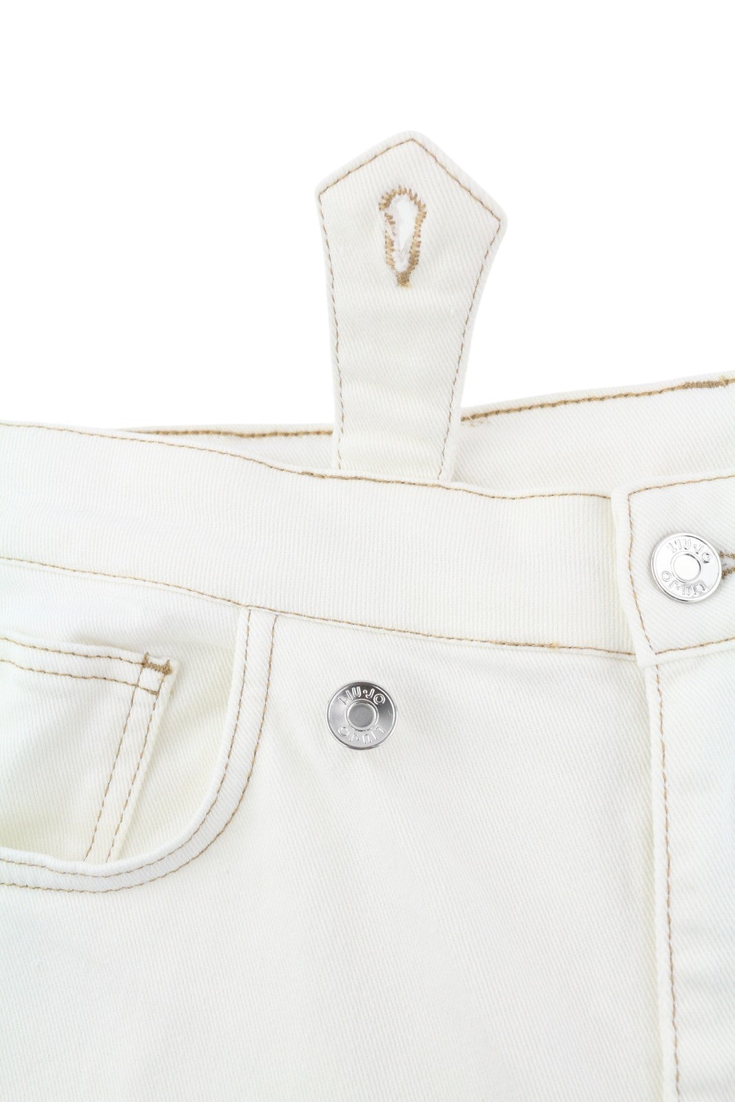 LIU JO Straight Frog Women's Jeans W28 White Denim Ankle Zip Fly 5 Pocket