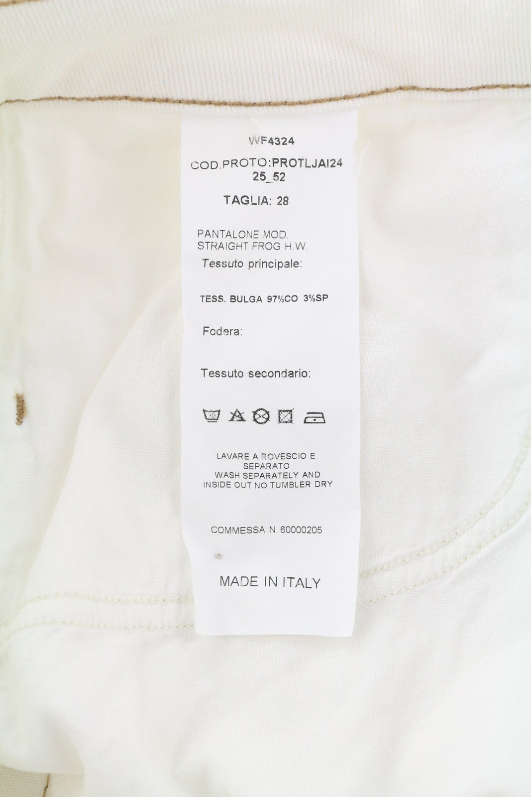 LIU JO Straight Frog Women's Jeans W28 White Denim Ankle Zip Fly 5 Pocket