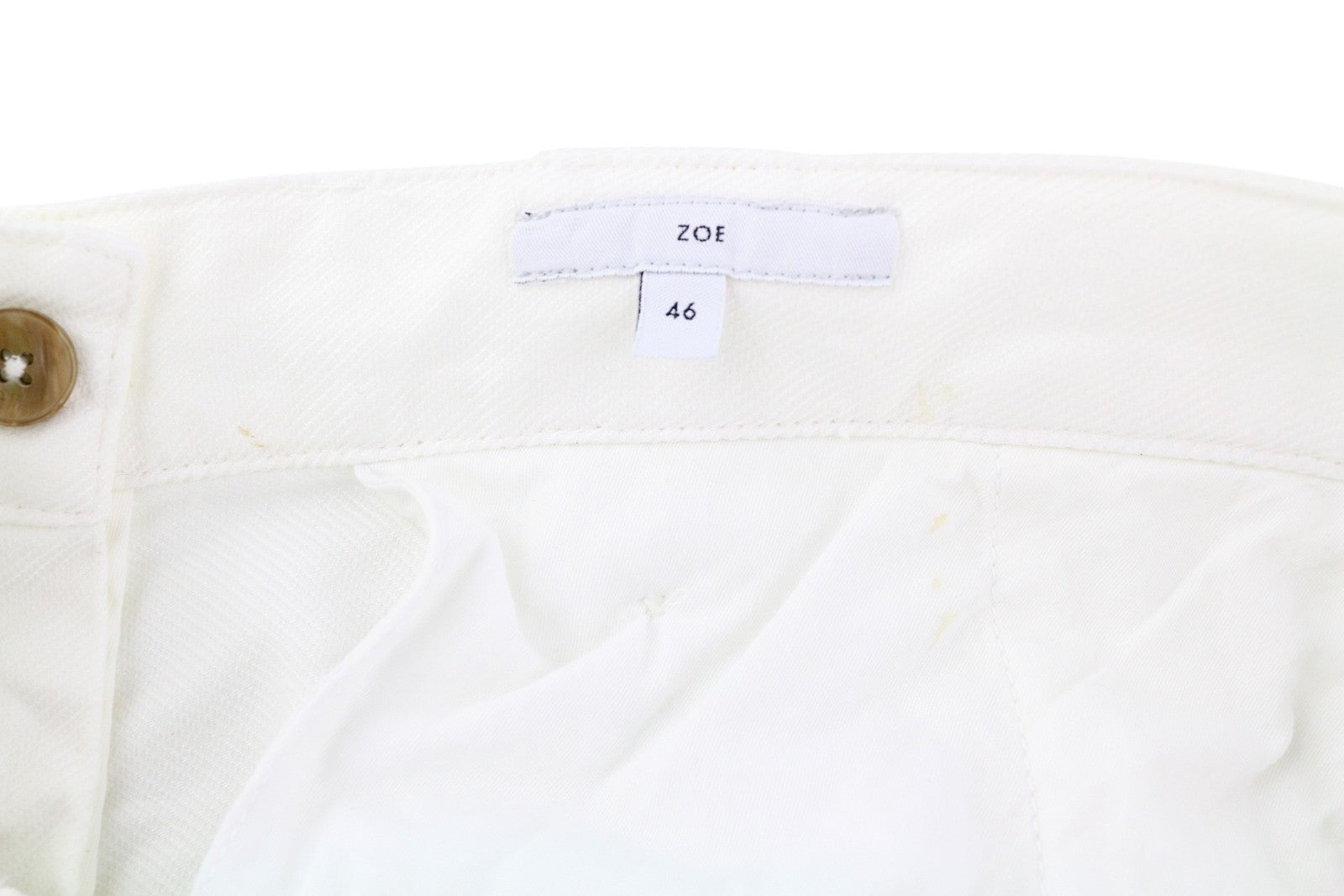 PT TORINO Zoe Women's Trousers 46 White Linen Blend High Waist Slim Cargo