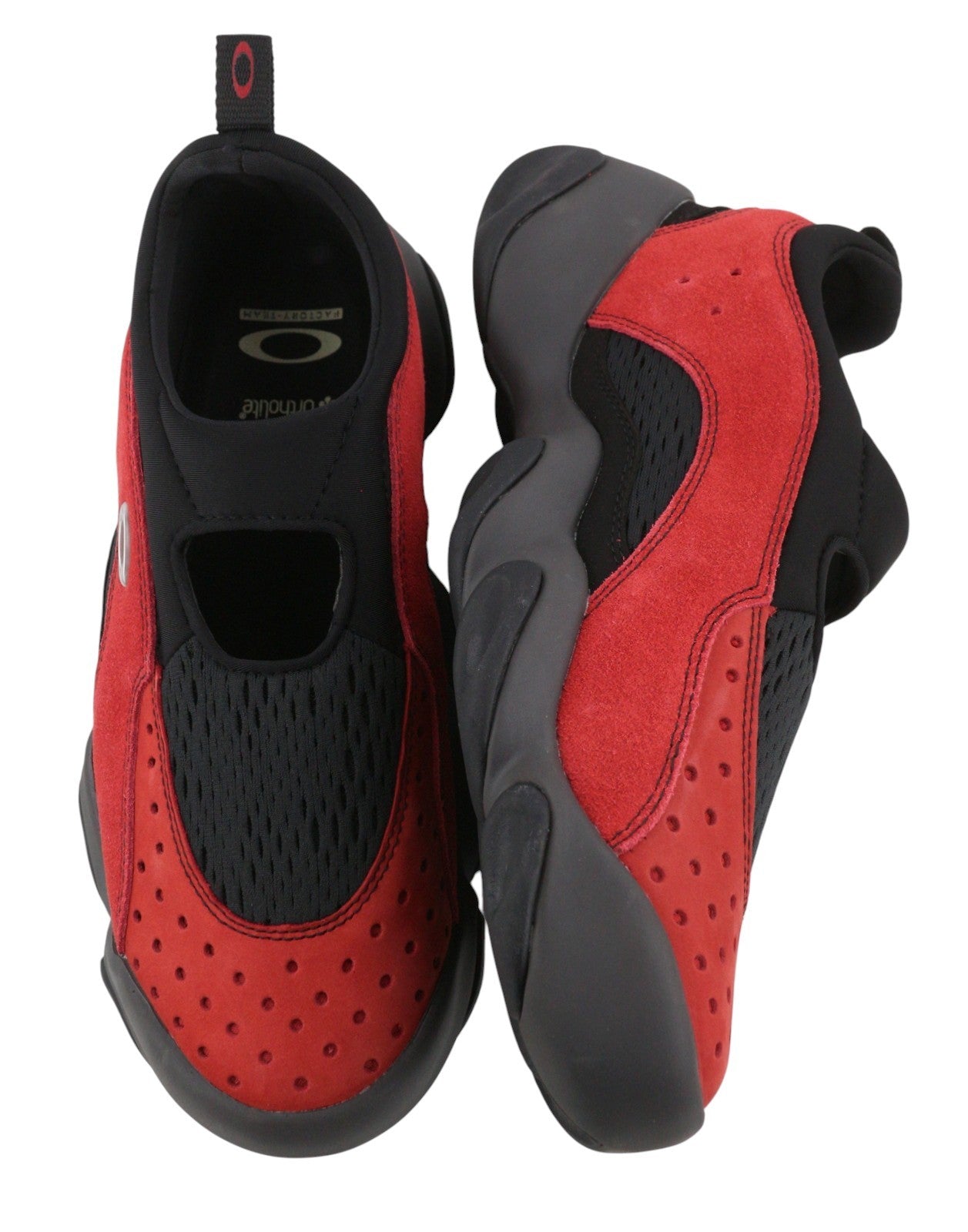 OAKLEY Factory Team Suede Flesh Men Sandals EU44.5 Lava Black Ortholite RRP190